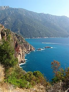 Vue du golfe de Porto depuis le col de la Croix