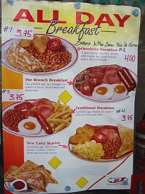 C'est pas le diner c'est le petit-déjeuner typique !